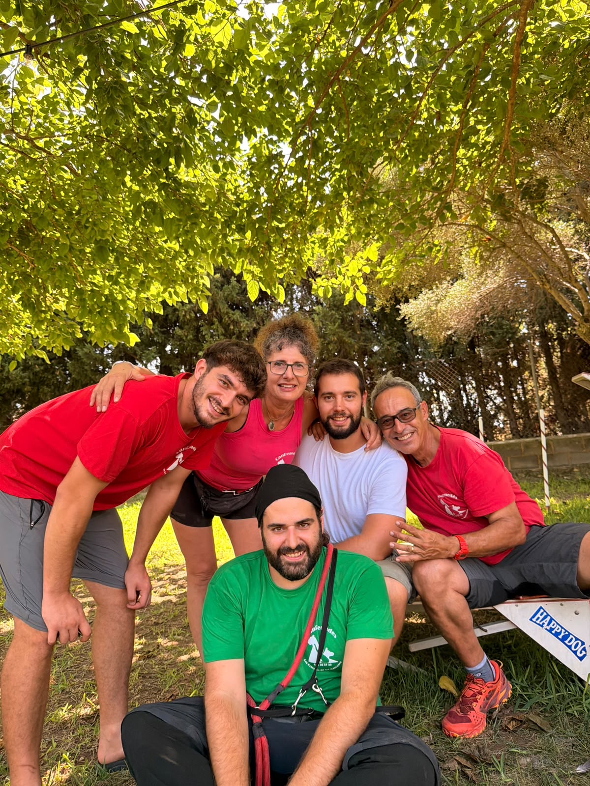 En Roger, en Laertes, en Marcel, en Carles i la S&ograve;nia a Can Pened&egrave;s.